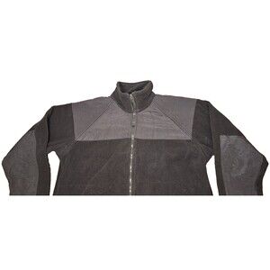 Rothco Fleece Jacket Mens Cold Weather ECWCS US Military Black Zip Up Sz Med